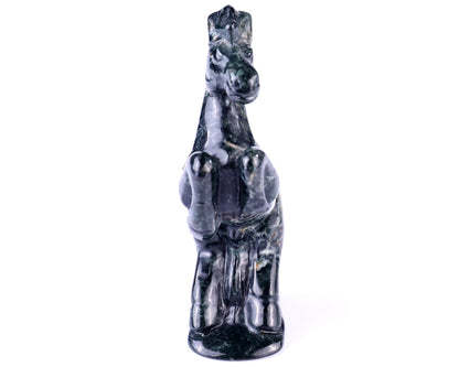Nicedony 2.9" Jiulong Jade Hand Carved Crystal Horse Sculpture - View 20