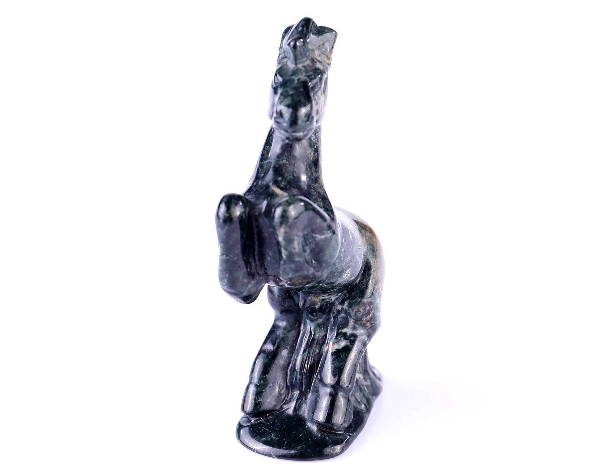 Nicedony 2.9" Jiulong Jade Hand Carved Crystal Horse Sculpture - View 25
