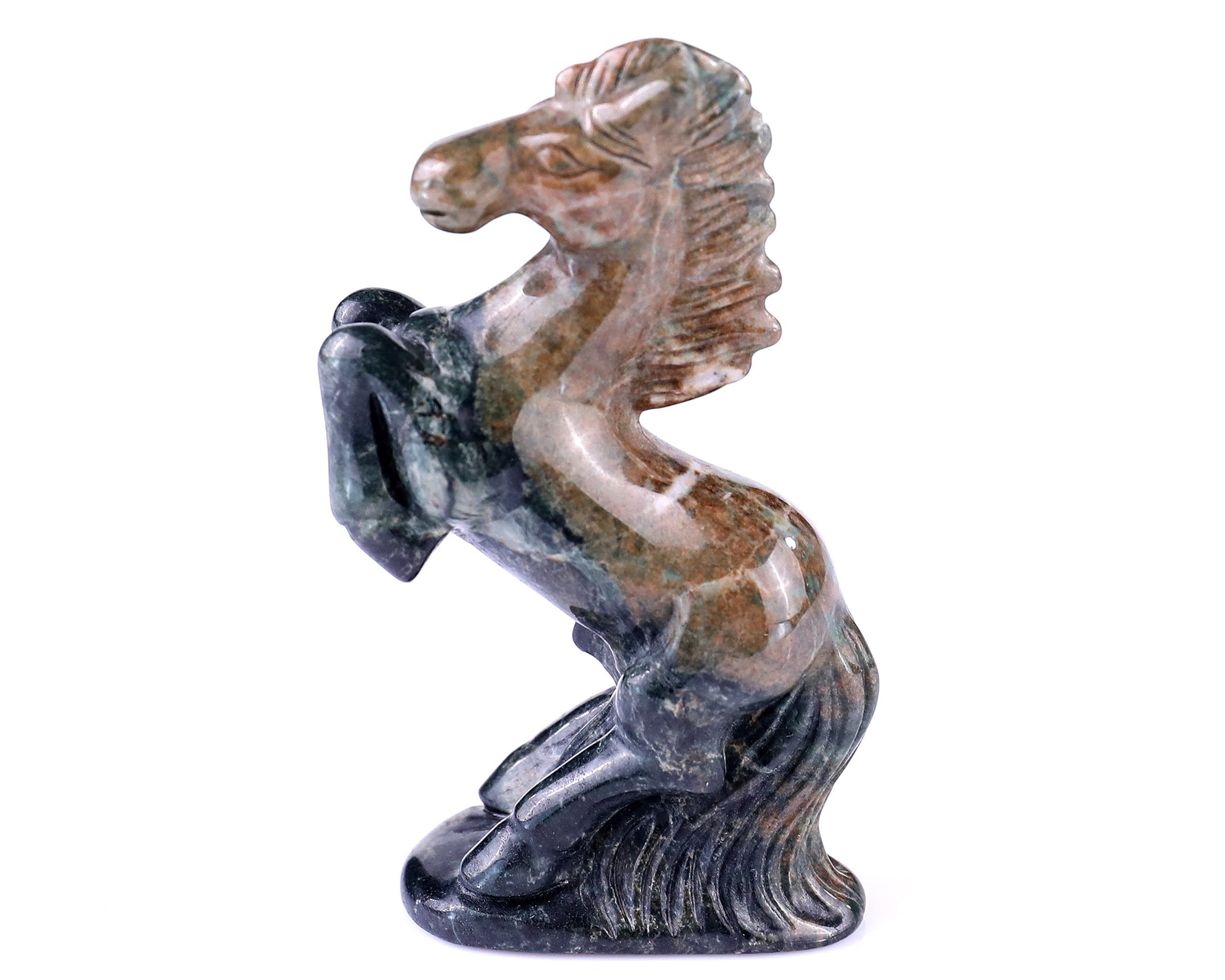 Nicedony 2.9" Jiulong Jade Hand Carved Crystal Horse Sculpture - View 15