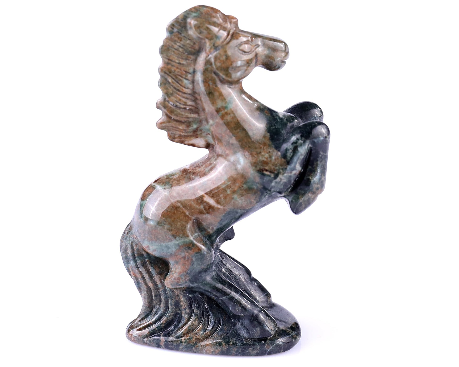 Nicedony 2.9" Jiulong Jade Hand Carved Crystal Horse Sculpture - View 13