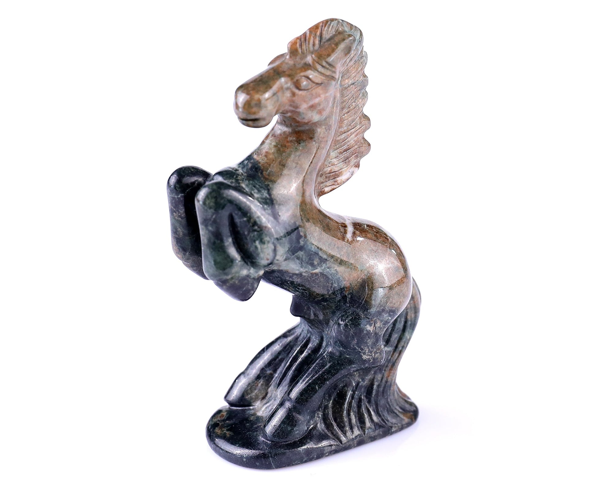 Nicedony 2.9" Jiulong Jade Hand Carved Crystal Horse Sculpture - View 18