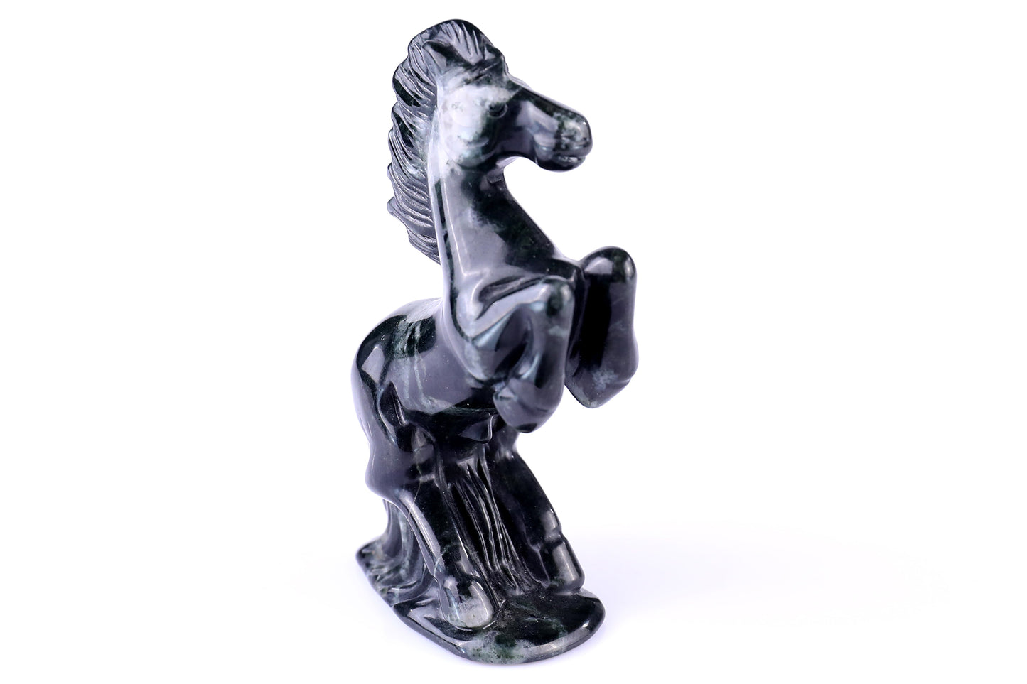 Nicedony 2.9" Jiulong Jade Hand Carved Crystal Horse Sculpture - View 30