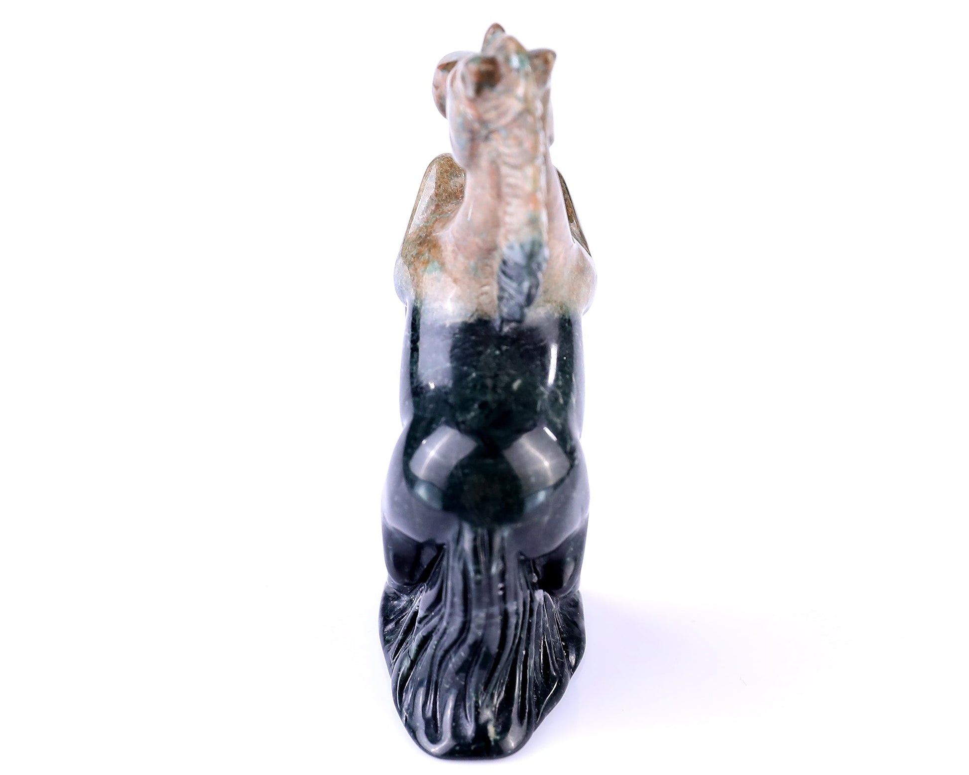 Nicedony 2.9" Jiulong Jade Hand Carved Crystal Horse Sculpture - View 5