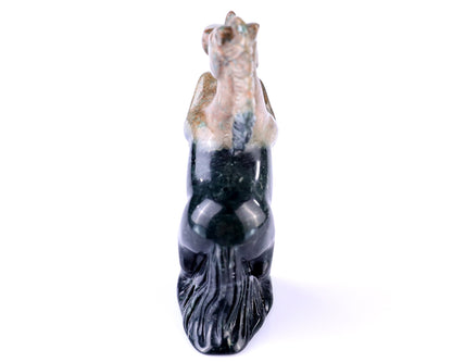 Nicedony 2.9" Jiulong Jade Hand Carved Crystal Horse Sculpture - View 5