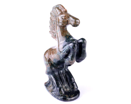Nicedony 2.9" Jiulong Jade Hand Carved Crystal Horse Sculpture - View 12