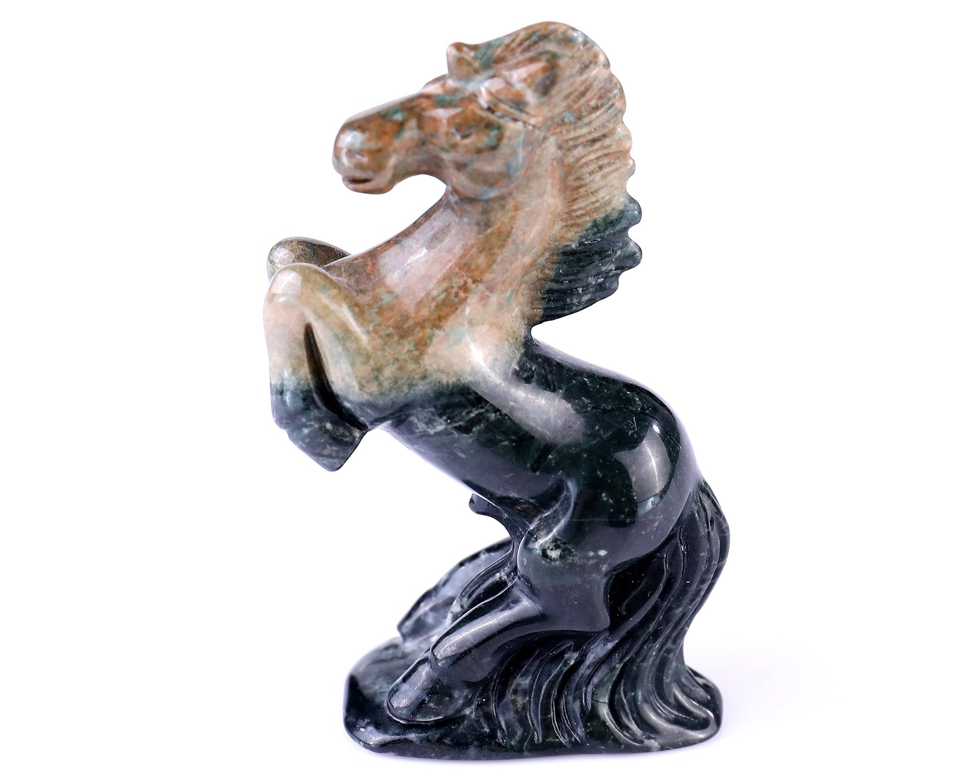 Nicedony 2.9" Jiulong Jade Hand Carved Crystal Horse Sculpture - View 6