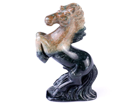 Nicedony 2.9" Jiulong Jade Hand Carved Crystal Horse Sculpture - View 6