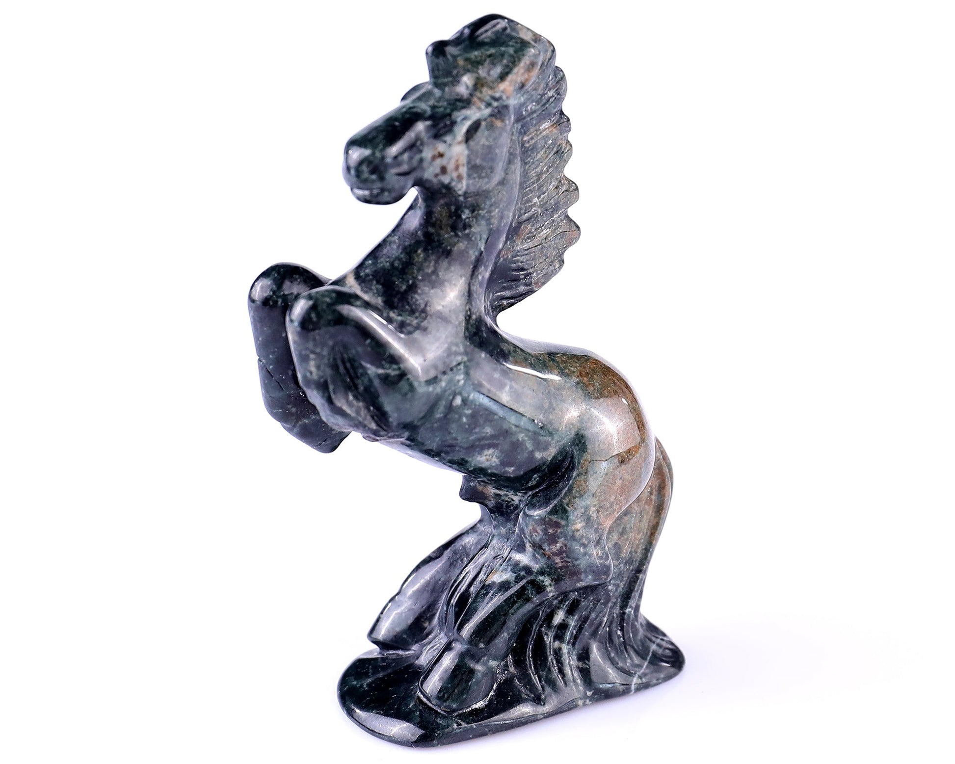 Nicedony 2.9" Jiulong Jade Hand Carved Crystal Horse Sculpture - View 27