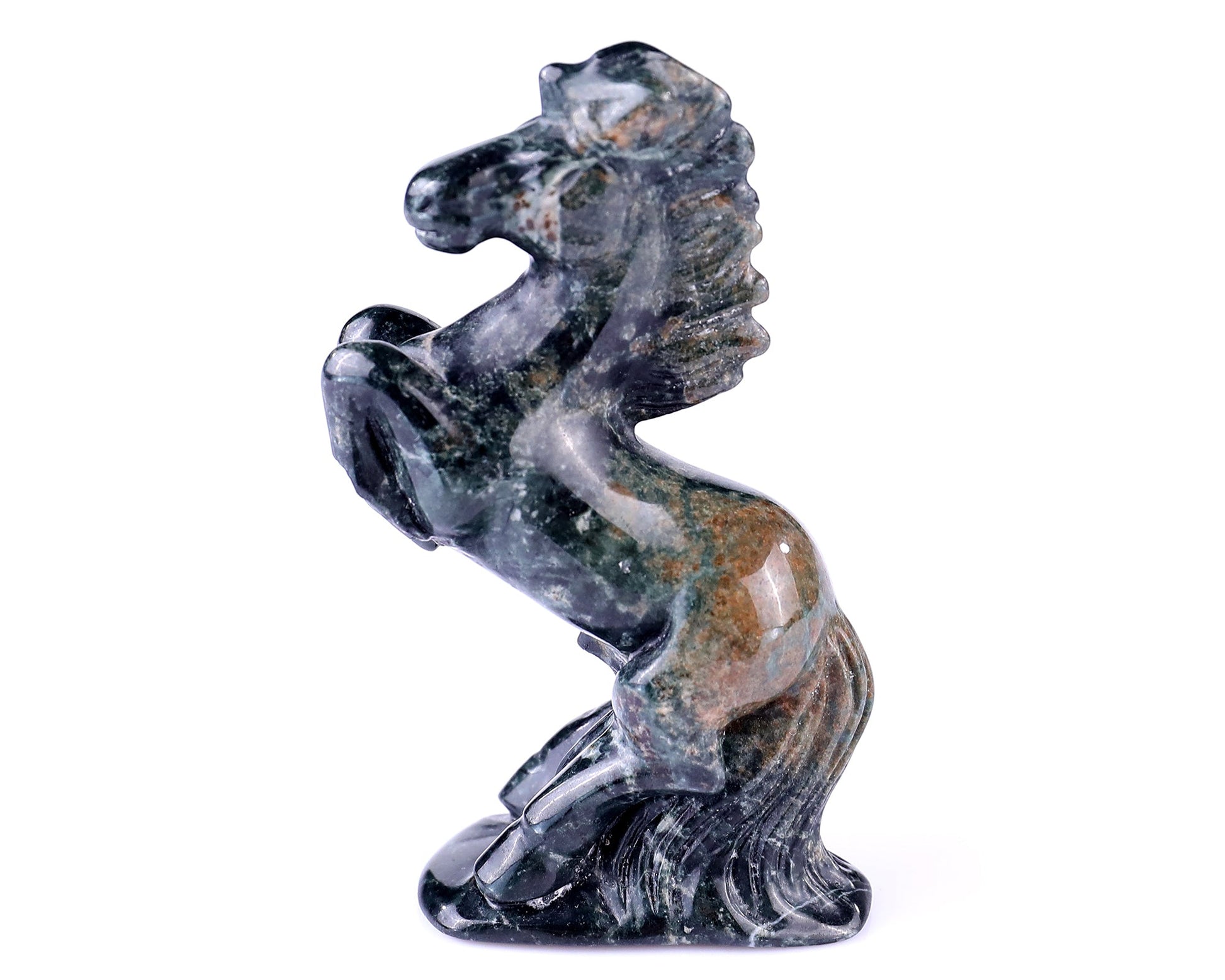 Nicedony 2.9" Jiulong Jade Hand Carved Crystal Horse Sculpture - View 24