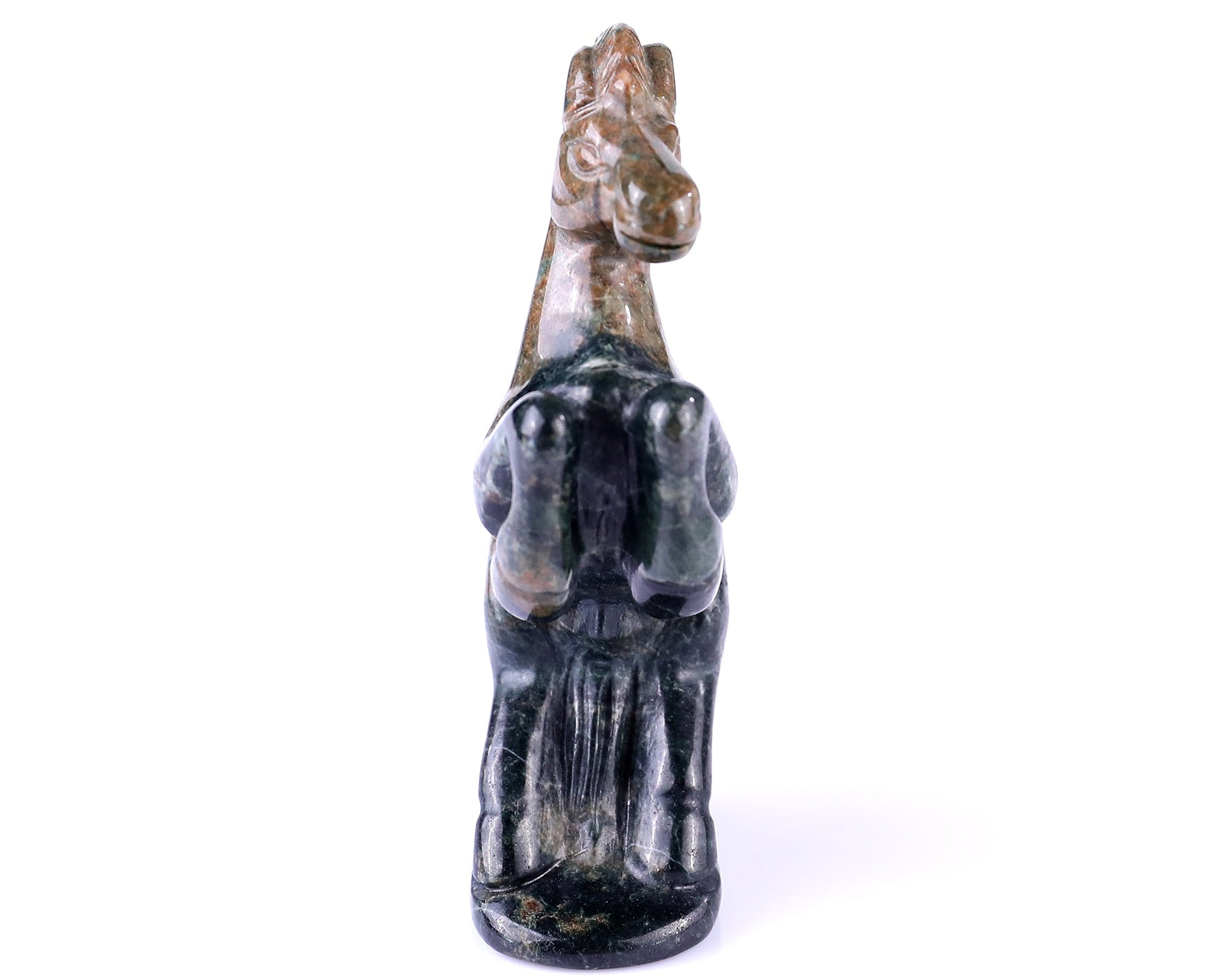 Nicedony 2.9" Jiulong Jade Hand Carved Crystal Horse Sculpture - View 11