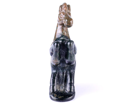 Nicedony 2.9" Jiulong Jade Hand Carved Crystal Horse Sculpture - View 11