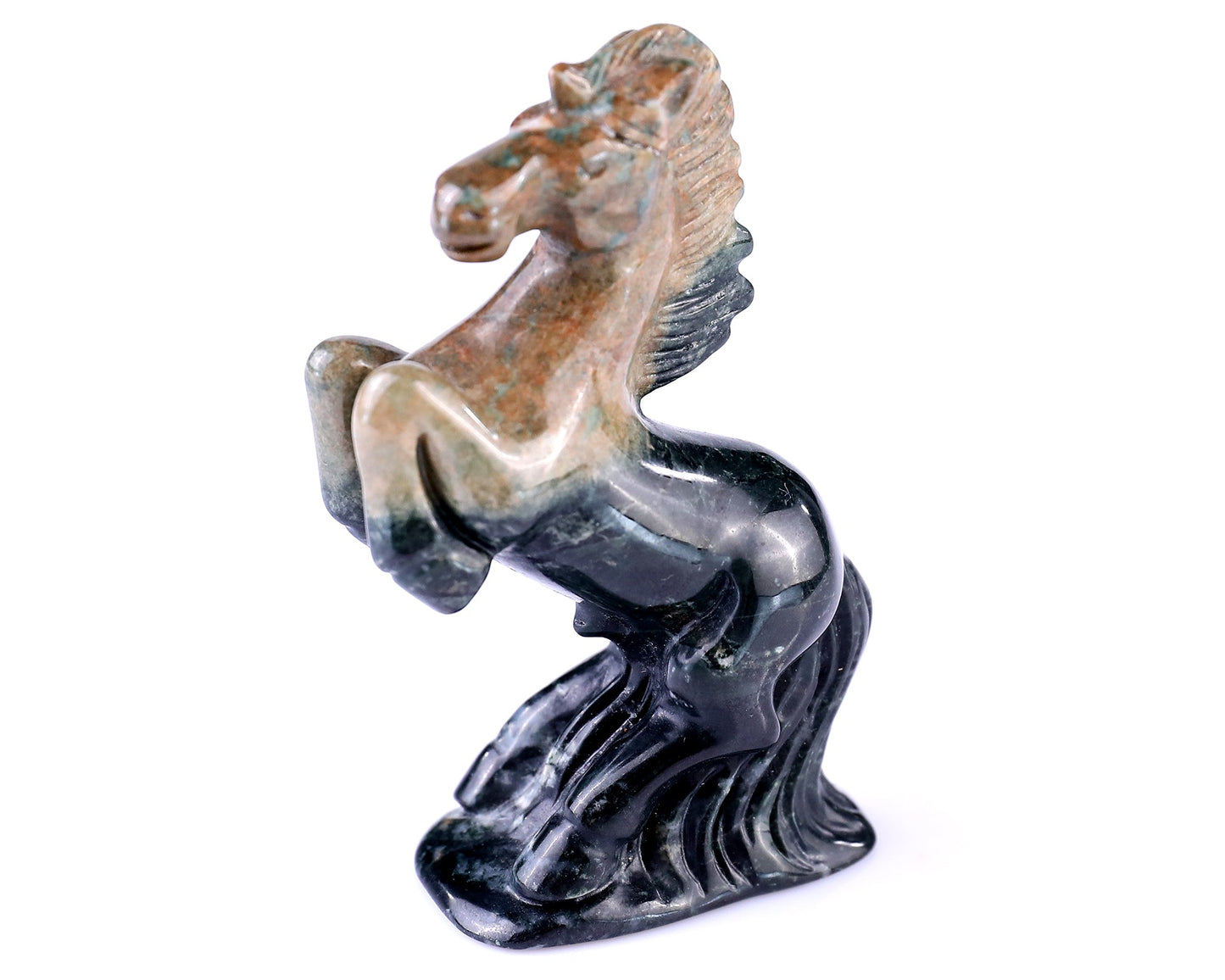 Nicedony 2.9" Jiulong Jade Hand Carved Crystal Horse Sculpture - View 9