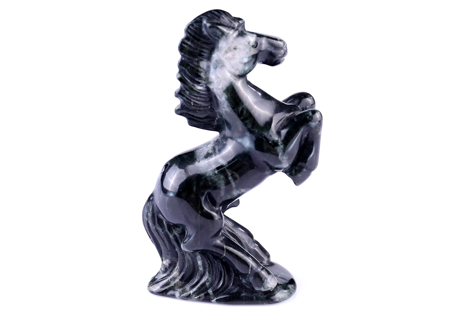 Nicedony 2.9" Jiulong Jade Hand Carved Crystal Horse Sculpture - View 31