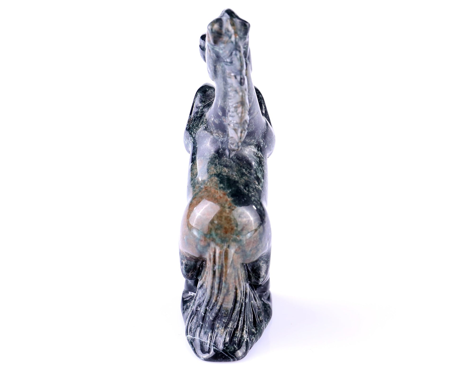 Nicedony 2.9" Jiulong Jade Hand Carved Crystal Horse Sculpture - View 23