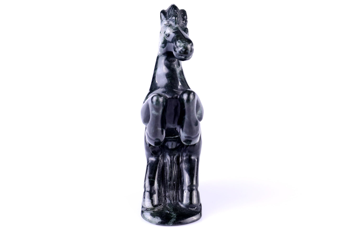 Nicedony 2.9" Jiulong Jade Hand Carved Crystal Horse Sculpture - View 29