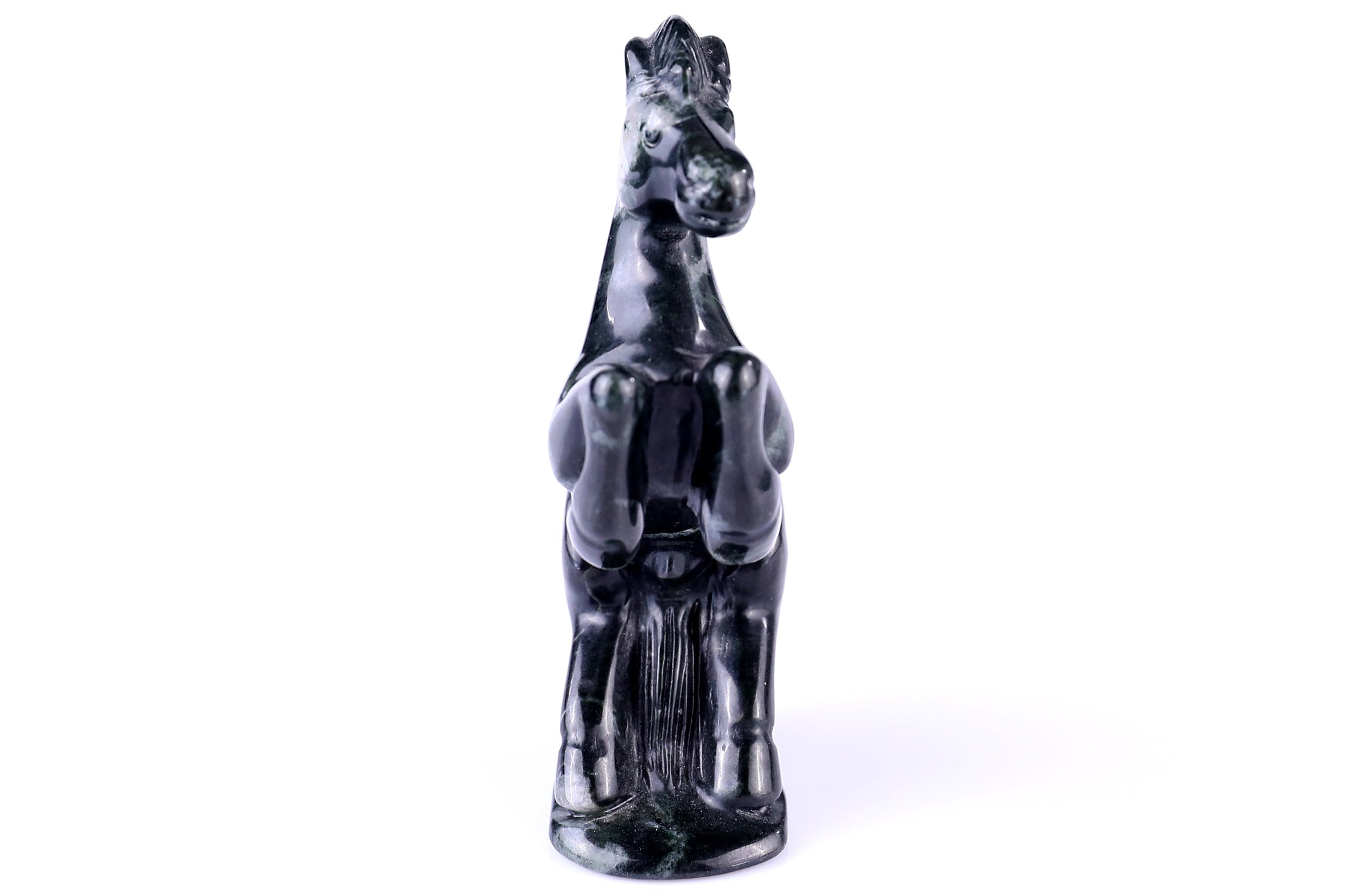 Nicedony 2.9" Jiulong Jade Hand Carved Crystal Horse Sculpture - View 29
