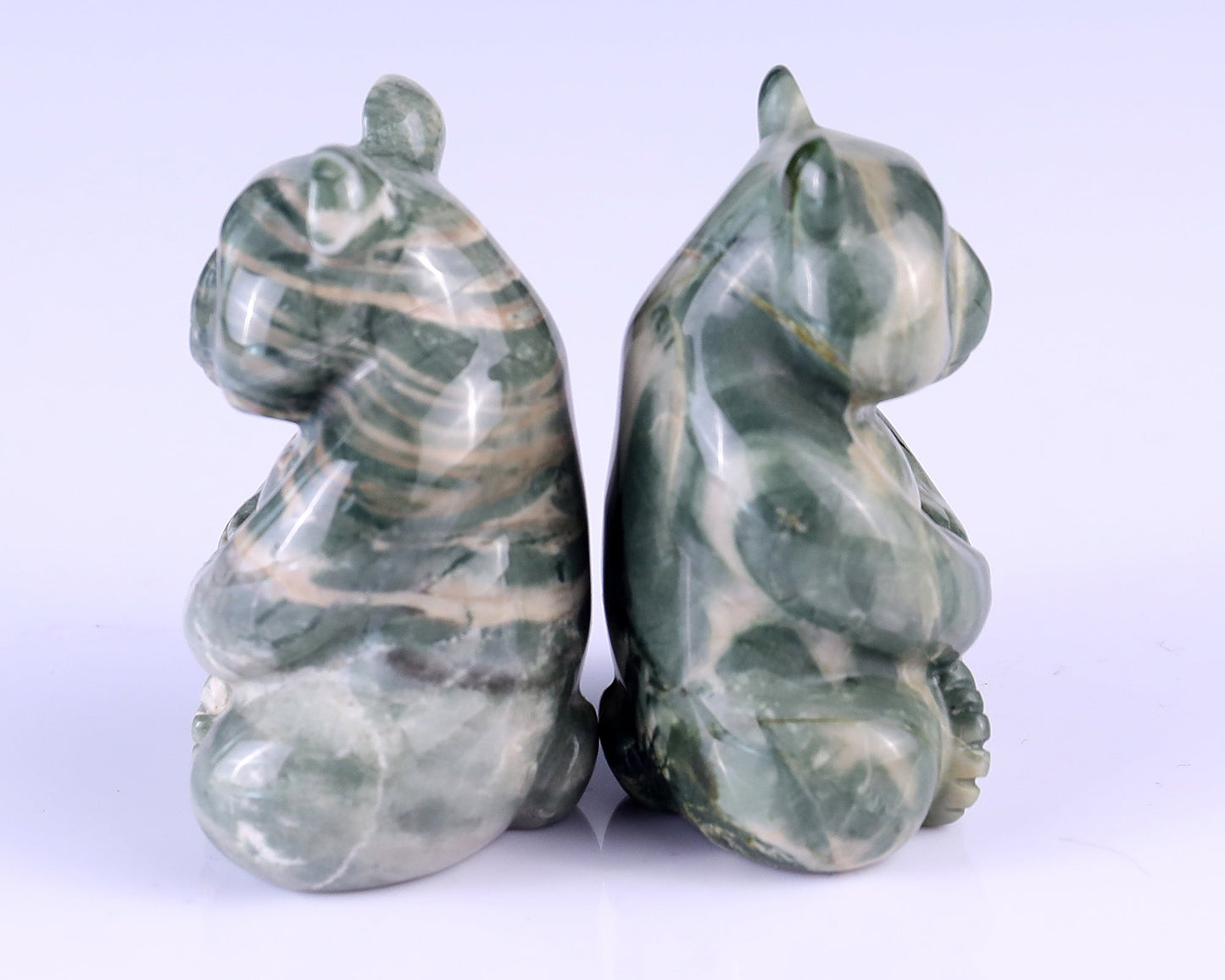 Nicedony 2.9" Jiulong Jade Hand Carved Crystal Panda Sculpture - View 13