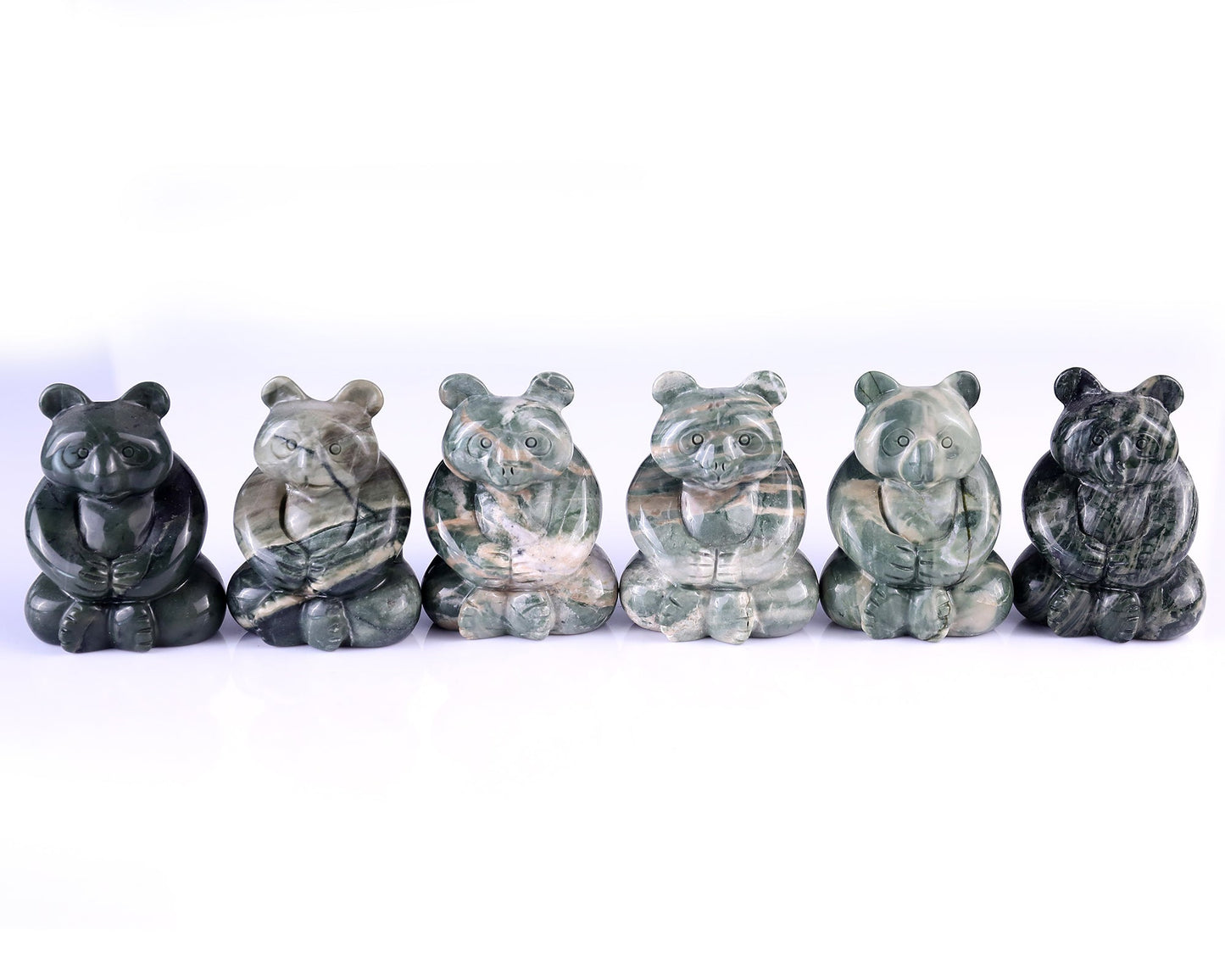 Nicedony 2.9" Jiulong Jade Hand Carved Crystal Panda Sculpture - View 16