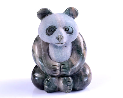 Nicedony 2.9" Jiulong Jade Hand Carved Crystal Panda Sculpture - View 19