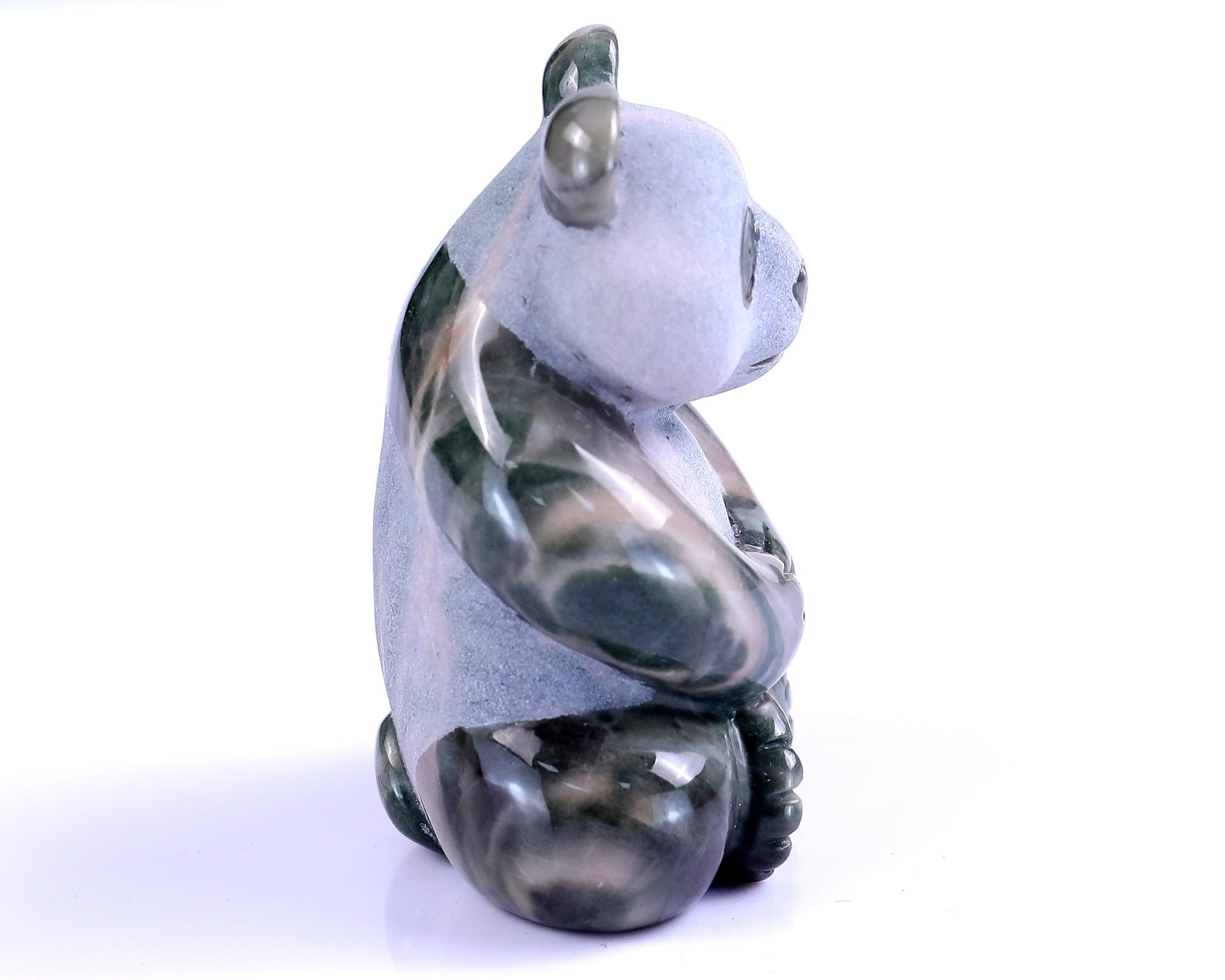 Nicedony 2.9" Jiulong Jade Hand Carved Crystal Panda Sculpture - View 20
