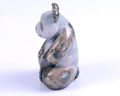 Nicedony 2.9" Jiulong Jade Hand Carved Crystal Panda Sculpture - View 24