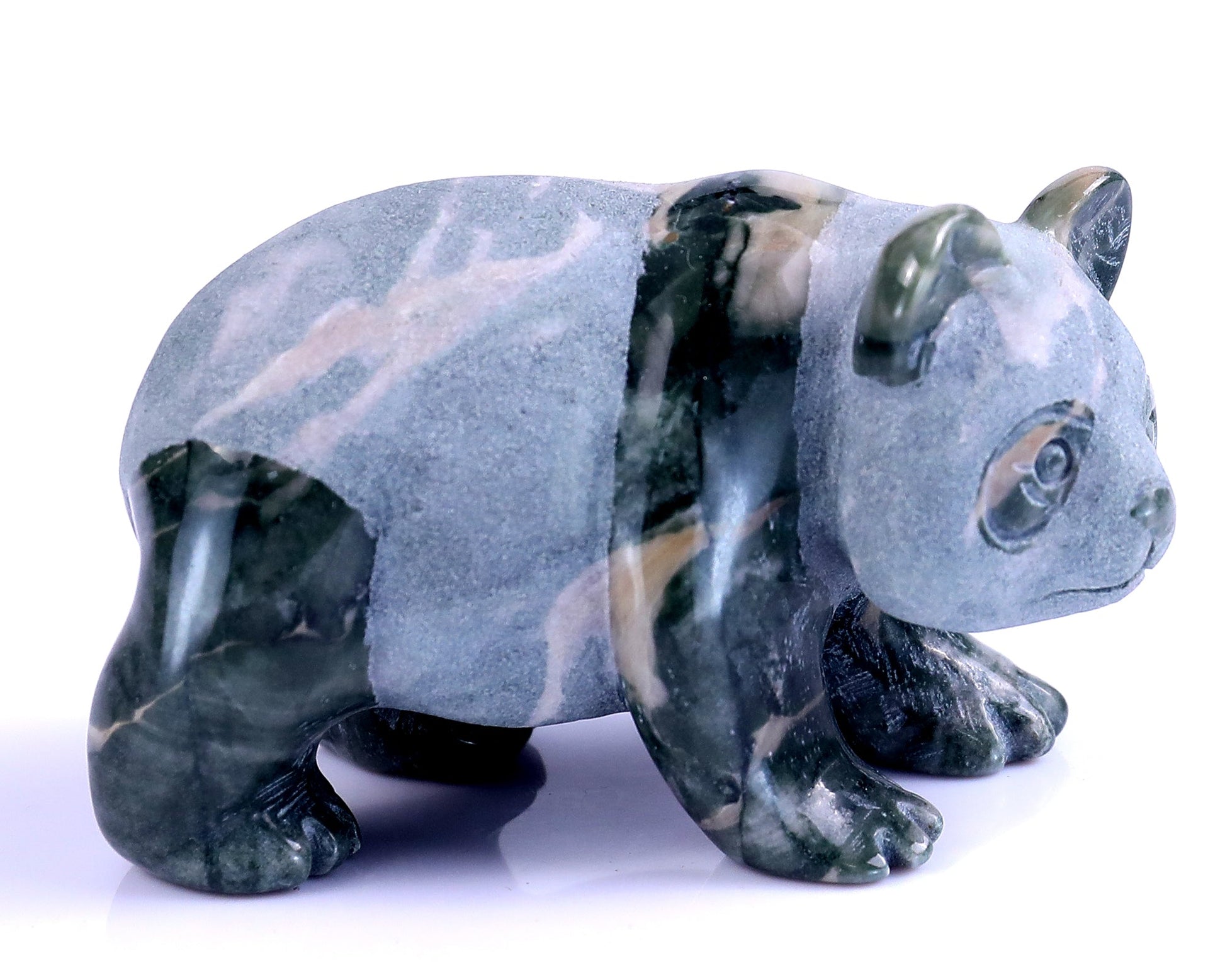 Nicedony 2.9" Jiulong Jade Hand Carved Crystal Panda Sculpture - View 29