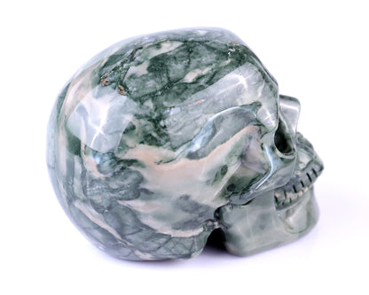 Nicedony 2.9" Jiulong Jade Hand Carved Realistic Skull Sculpture - View 4