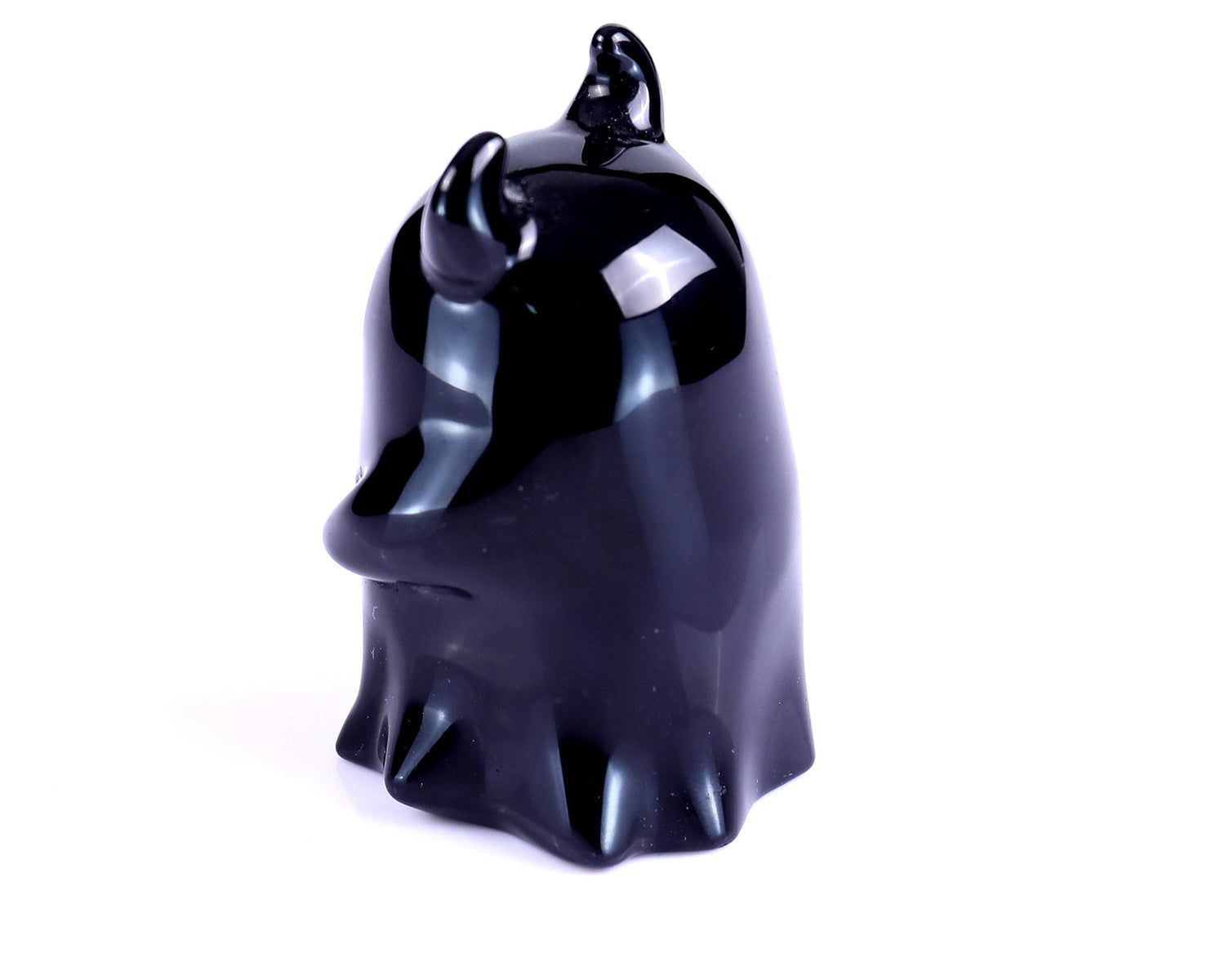 Nicedony 2.9” Natural Black Obsidian Hand Carved Crystal Ghost Sculpture, Halloween Gift (SKU: 5100150) - Photo 6