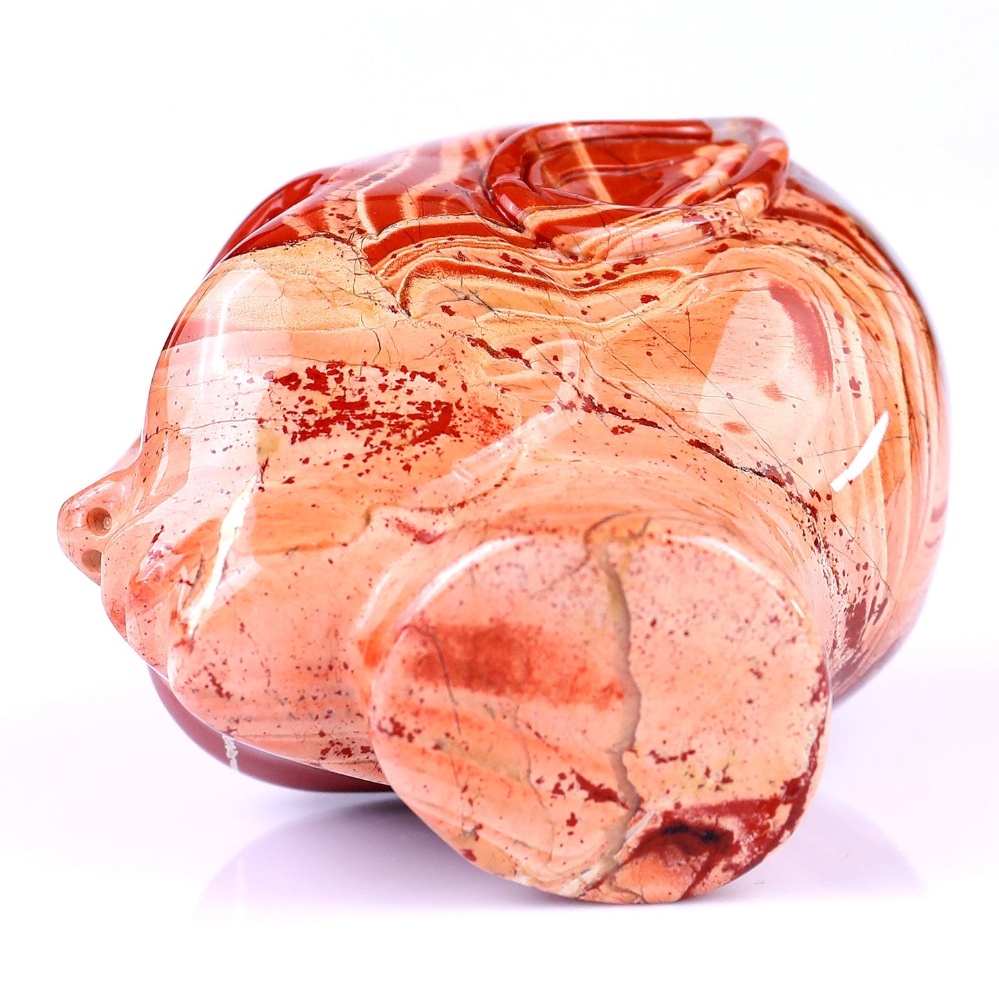 Nicedony 2.9" Red Jasper Hand Carved Crystal Elf Alien Sculpture - View 16