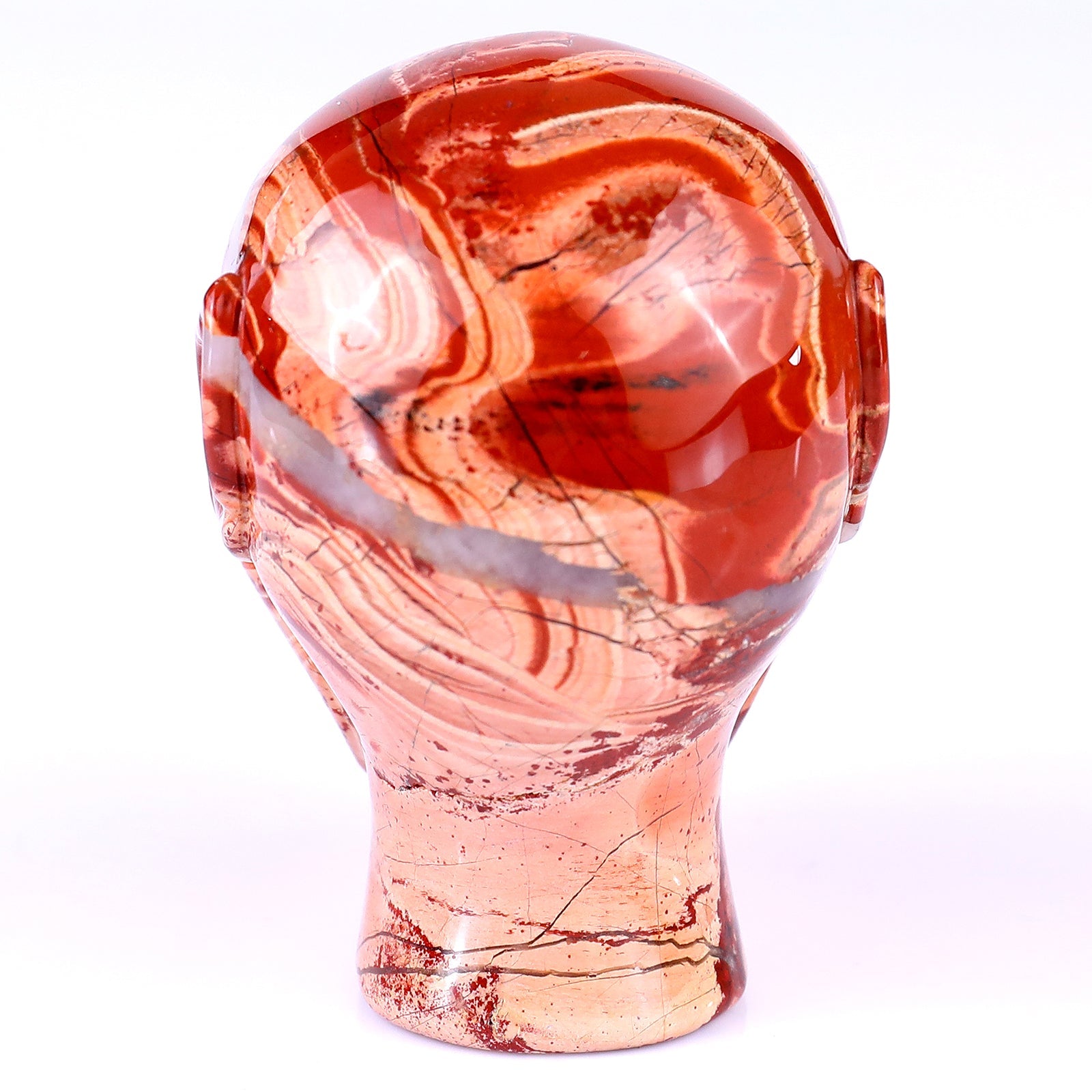 Nicedony 2.9" Red Jasper Hand Carved Crystal Elf Alien Sculpture - View 15