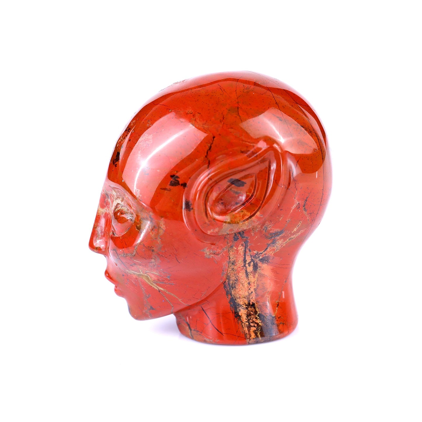 Nicedony 2.9" Red Jasper Hand Carved Crystal Elf Alien Sculpture - View 21