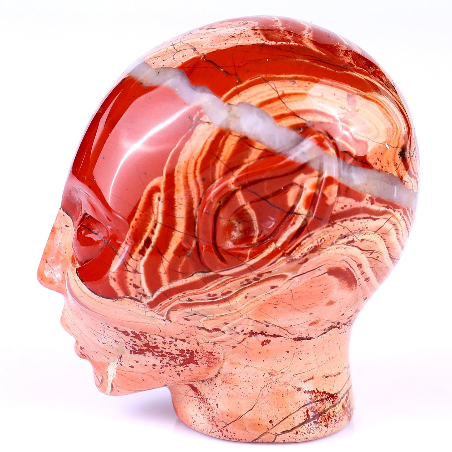 Nicedony 2.9" Red Jasper Hand Carved Crystal Elf Alien Sculpture - View 14