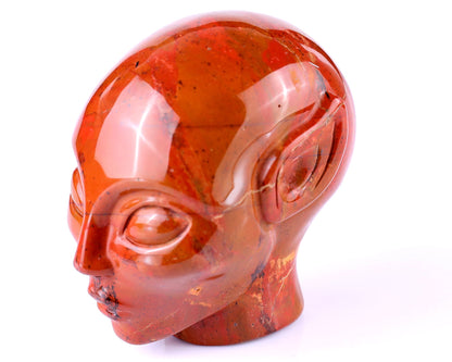 Nicedony 2.9" Red Jasper Hand Carved Crystal Elf Alien Sculpture - View 10