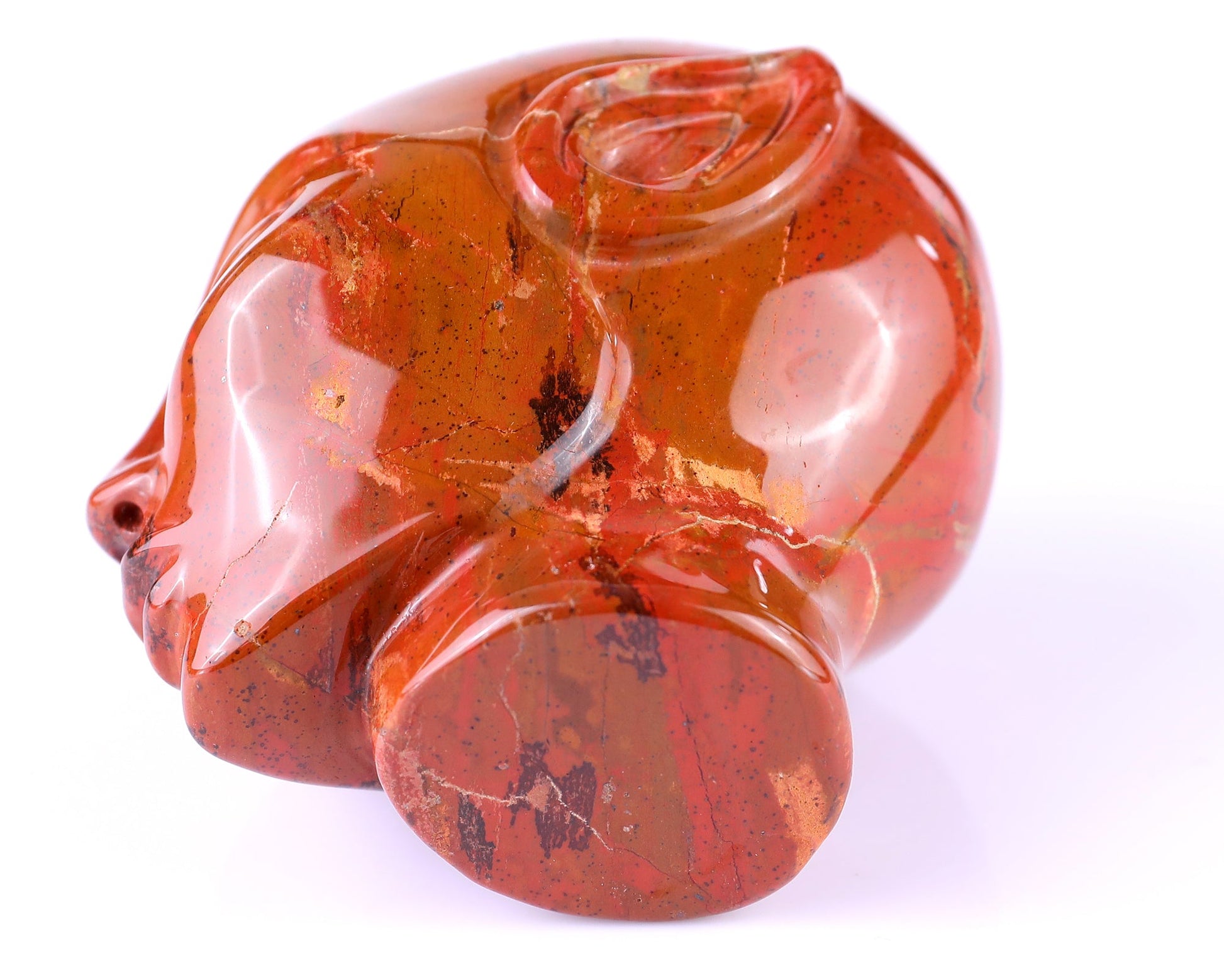 Nicedony 2.9" Red Jasper Hand Carved Crystal Elf Alien Sculpture - View 9