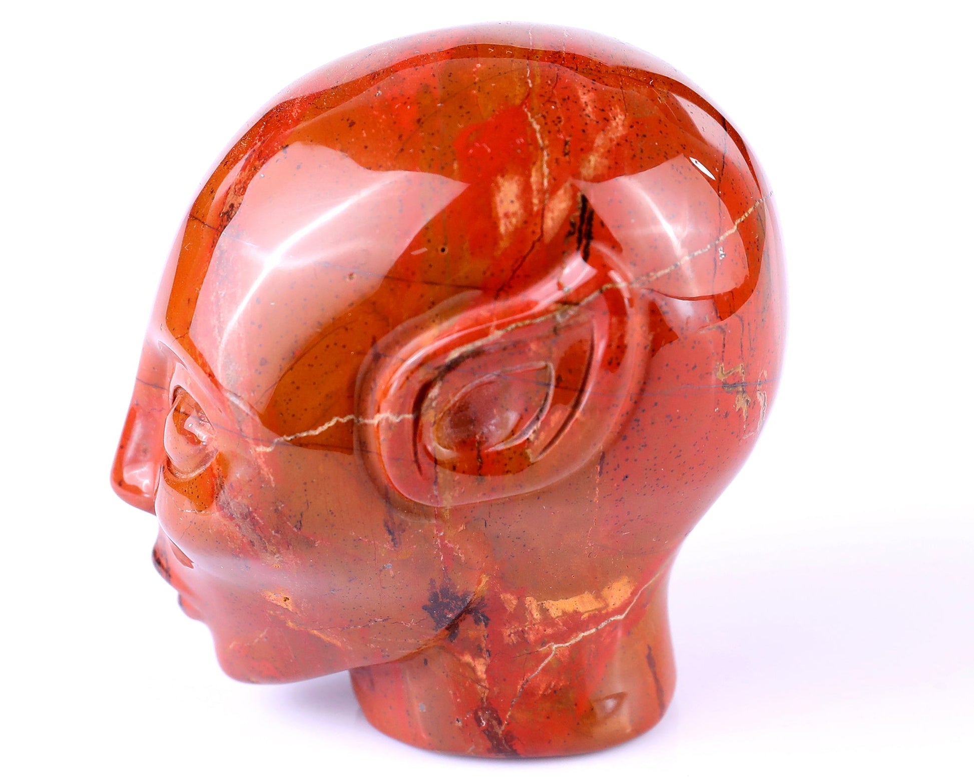 Nicedony 2.9" Red Jasper Hand Carved Crystal Elf Alien Sculpture - View 8