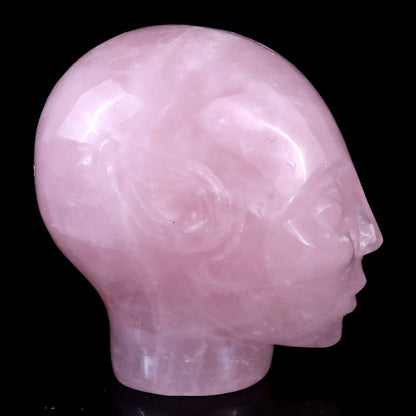 Nicedony 2.9" Rose Quartz Hand Carved Crystal Elf Alien Sculpture - View 3