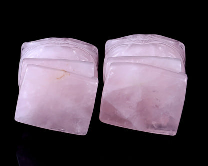 Nicedony 2.9" Rose Quartz Hand Carved Crystal Owl Sculpture - View 5
