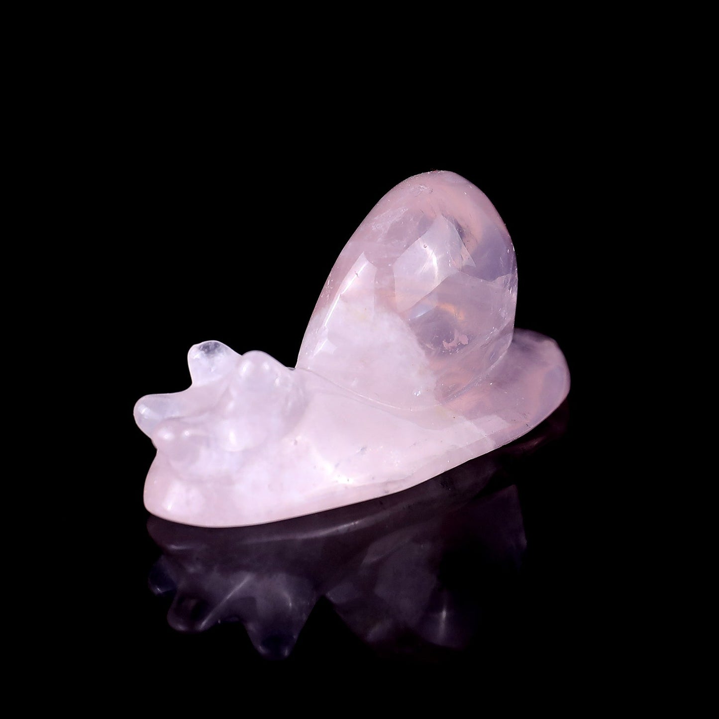 Nicedony 2.9" Rose Quartz Hand Carved Crystal Snail Sculpture - View 7
