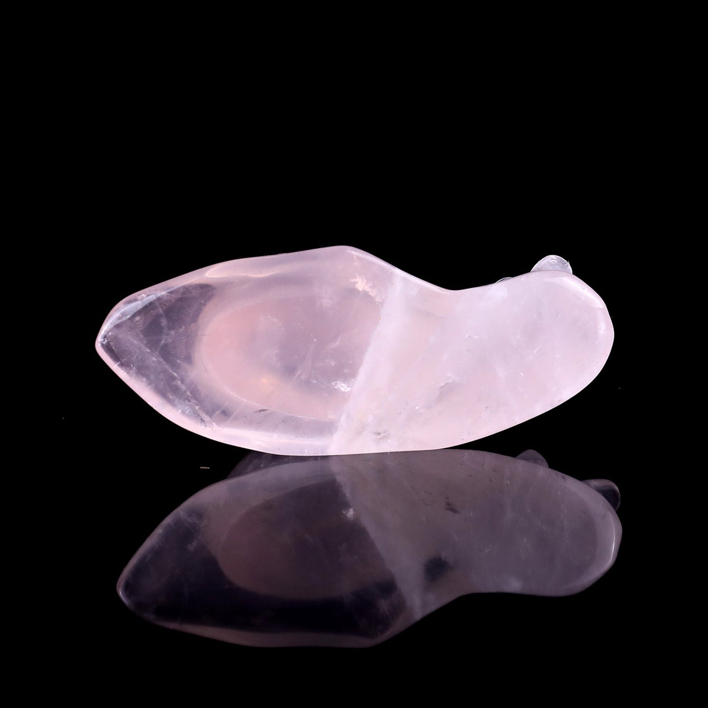 Nicedony 2.9" Rose Quartz Hand Carved Crystal Snail Sculpture - View 6