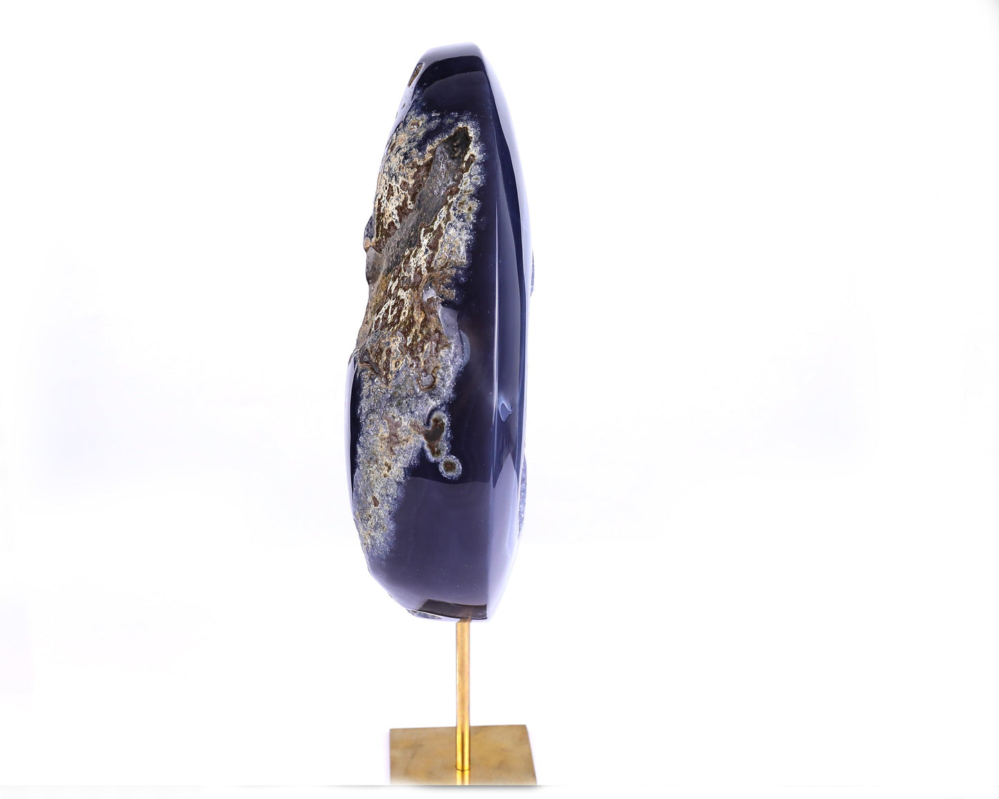Nicedony 20.2" Quartz Rock Druse Hand Carved Crystal Owl Sculpture - View 4