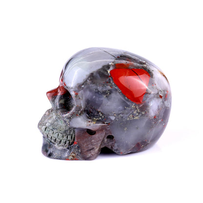 Nicedony 3.0" African Blood Stone Hand Carved Realistic Skull - View 4