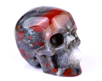 Nicedony 3.0" African Blood Stone Hand Carved Realistic Skull - View 8