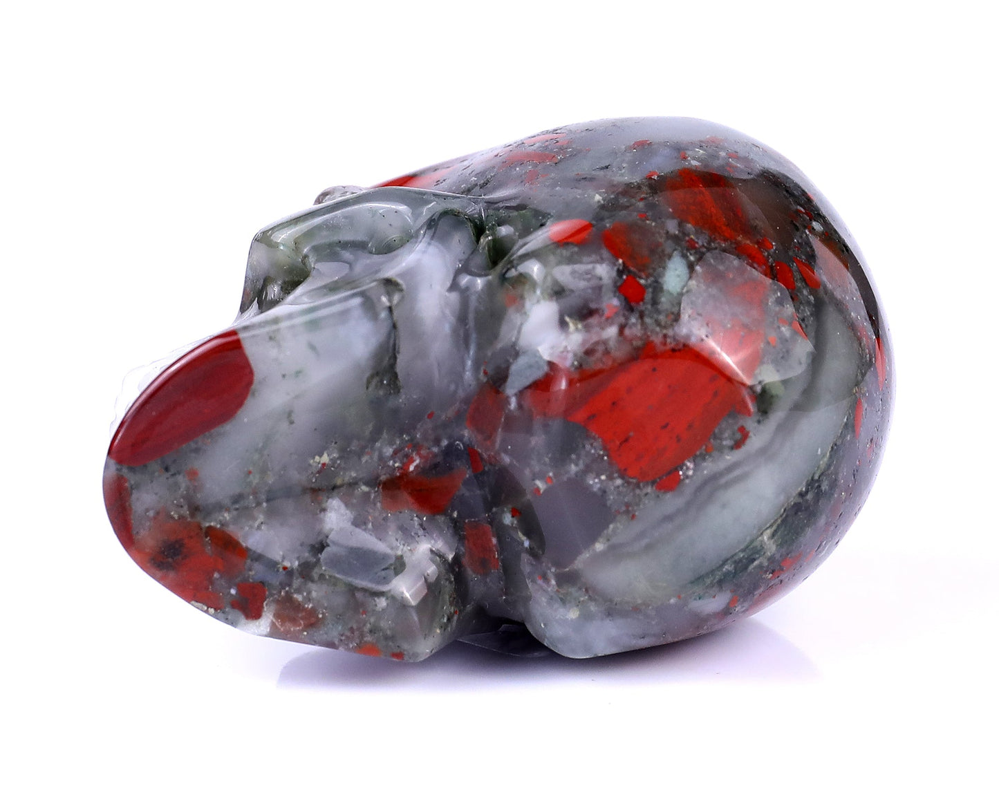 Nicedony 3.0" African Blood Stone Hand Carved Realistic Skull - View 13