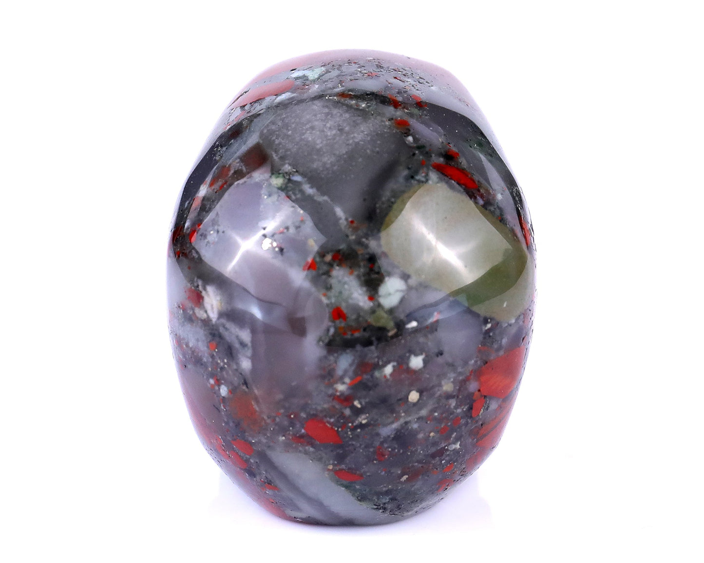 Nicedony 3.0" African Blood Stone Hand Carved Realistic Skull - View 12