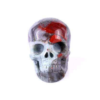 Nicedony 3.0" African Bloodstone Hand Carved Realistic Skull - View 2