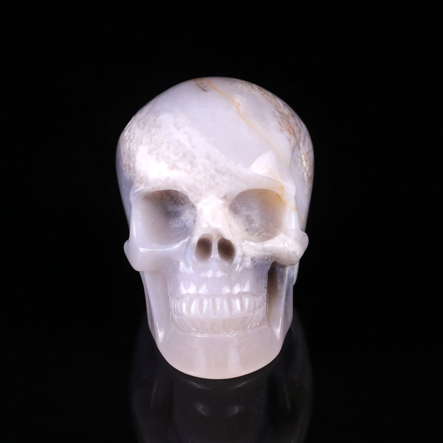 Nicedony 3.0" Agate Hand Carved Crystal Realistic Skull Sculpture - View 16