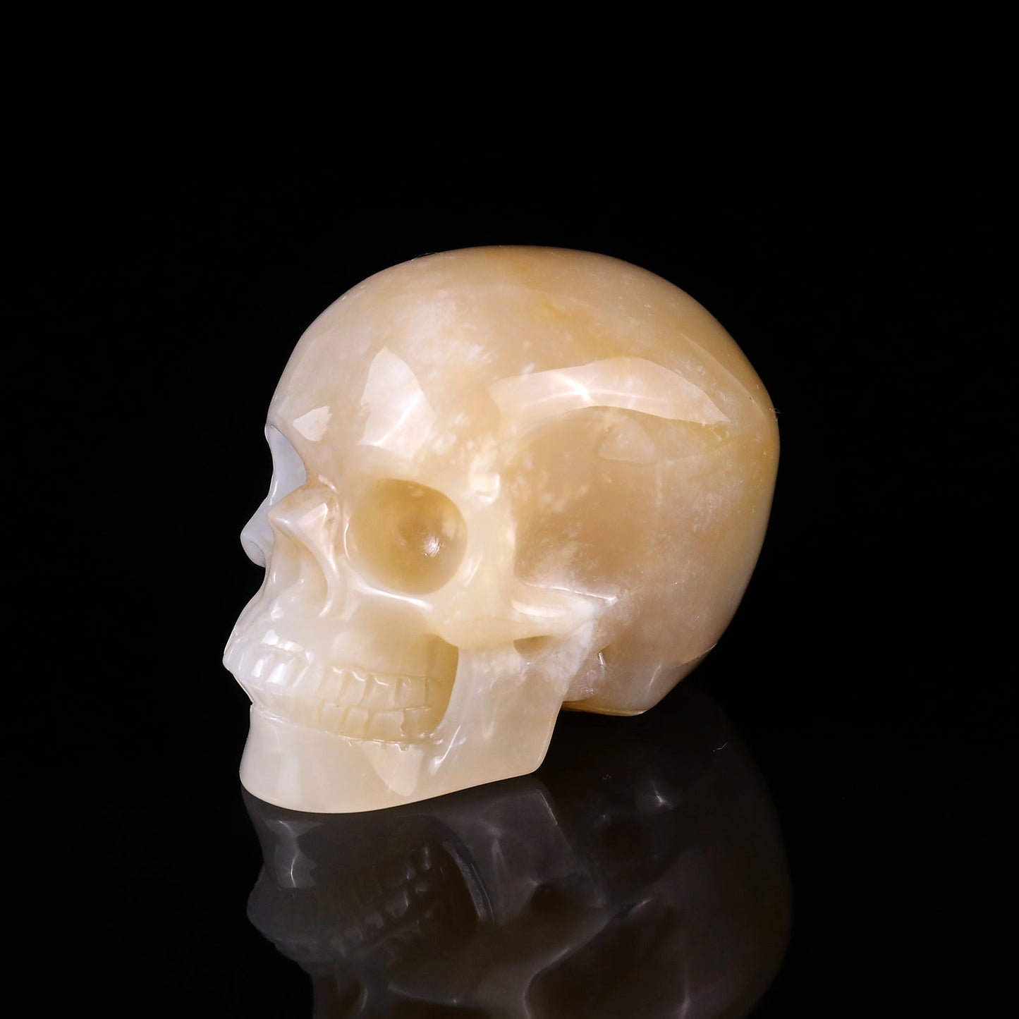Nicedony 3.0" Agate Hand Carved Crystal Realistic Skull Sculpture - View 14