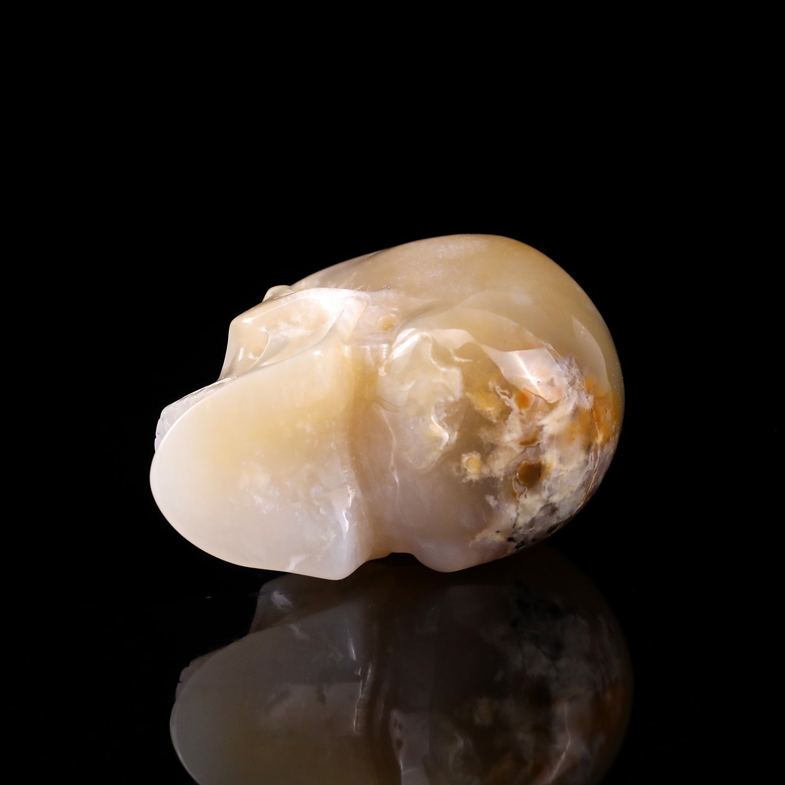 Nicedony 3.0" Agate Hand Carved Crystal Realistic Skull Sculpture - View 13