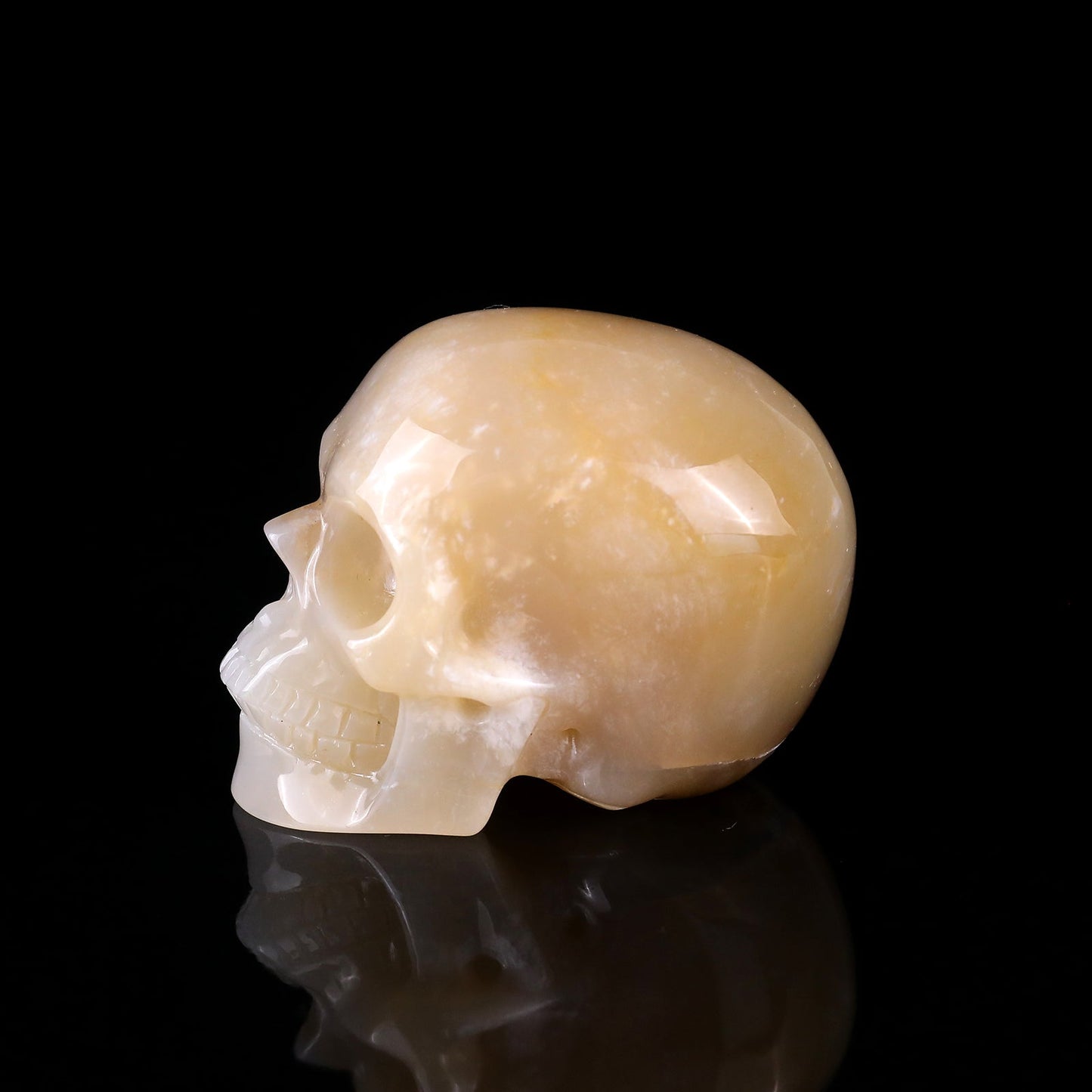 Nicedony 3.0" Agate Hand Carved Crystal Realistic Skull Sculpture - View 11