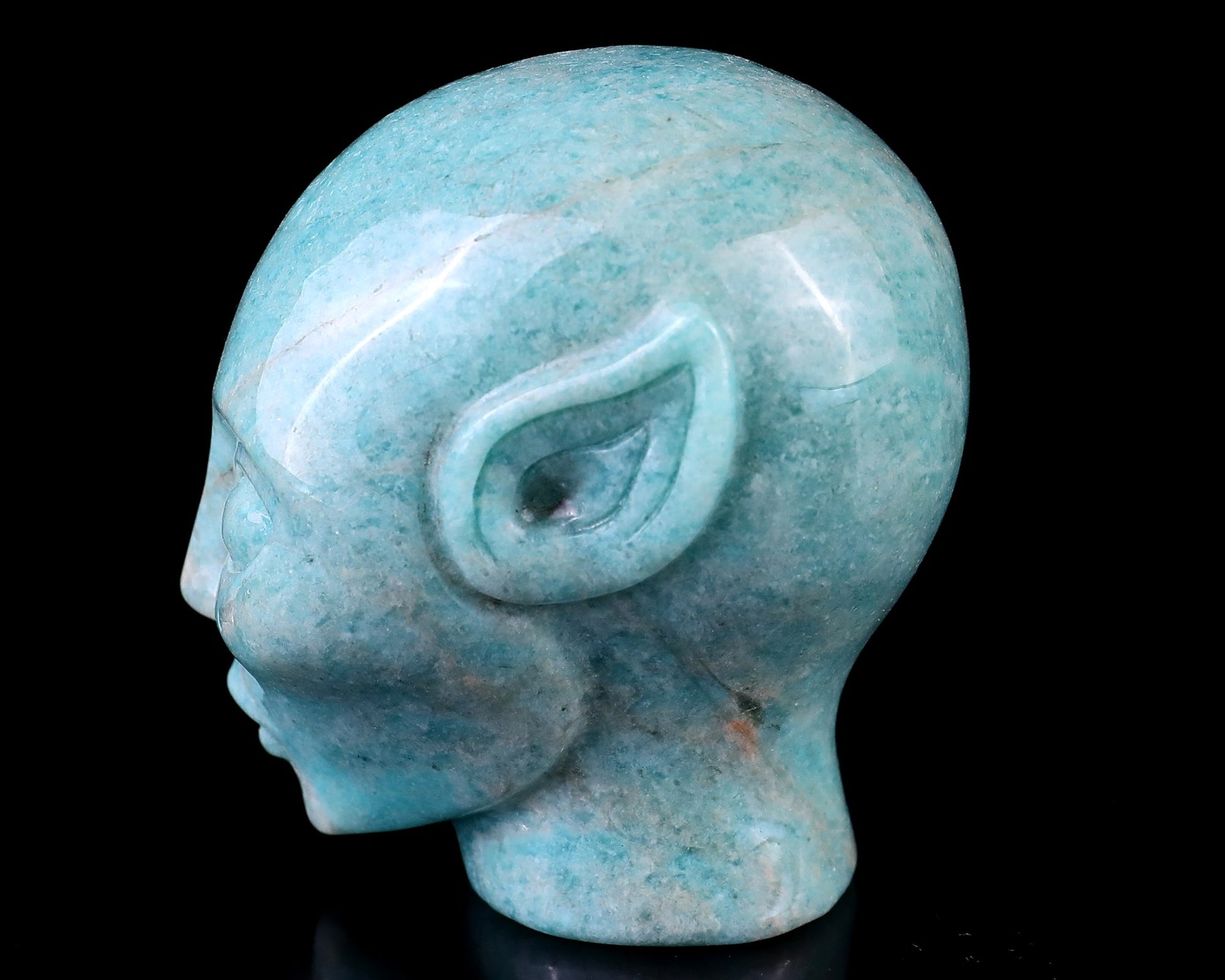 Nicedony 3.0" Amazonite Hand Carved Crystal Elf Alien Sculpture - View 8